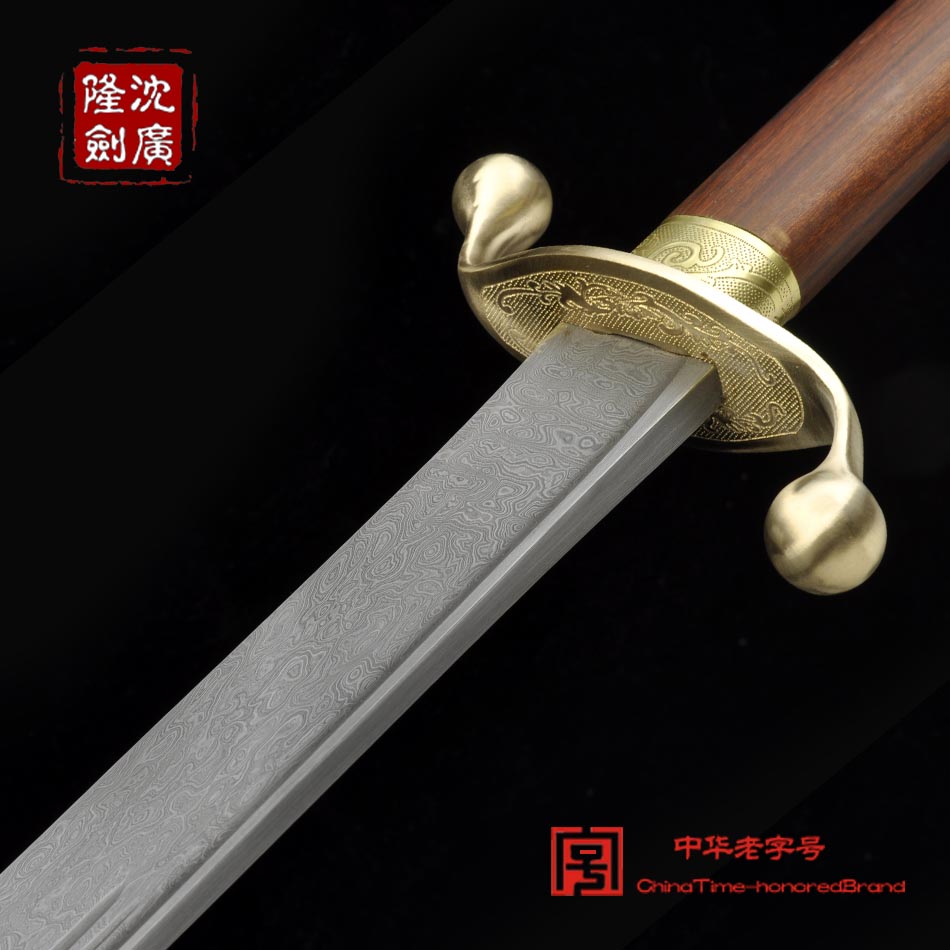 纯铜精雕太极刀