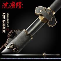 素装唐剑 黑檀木 沈州大师作品